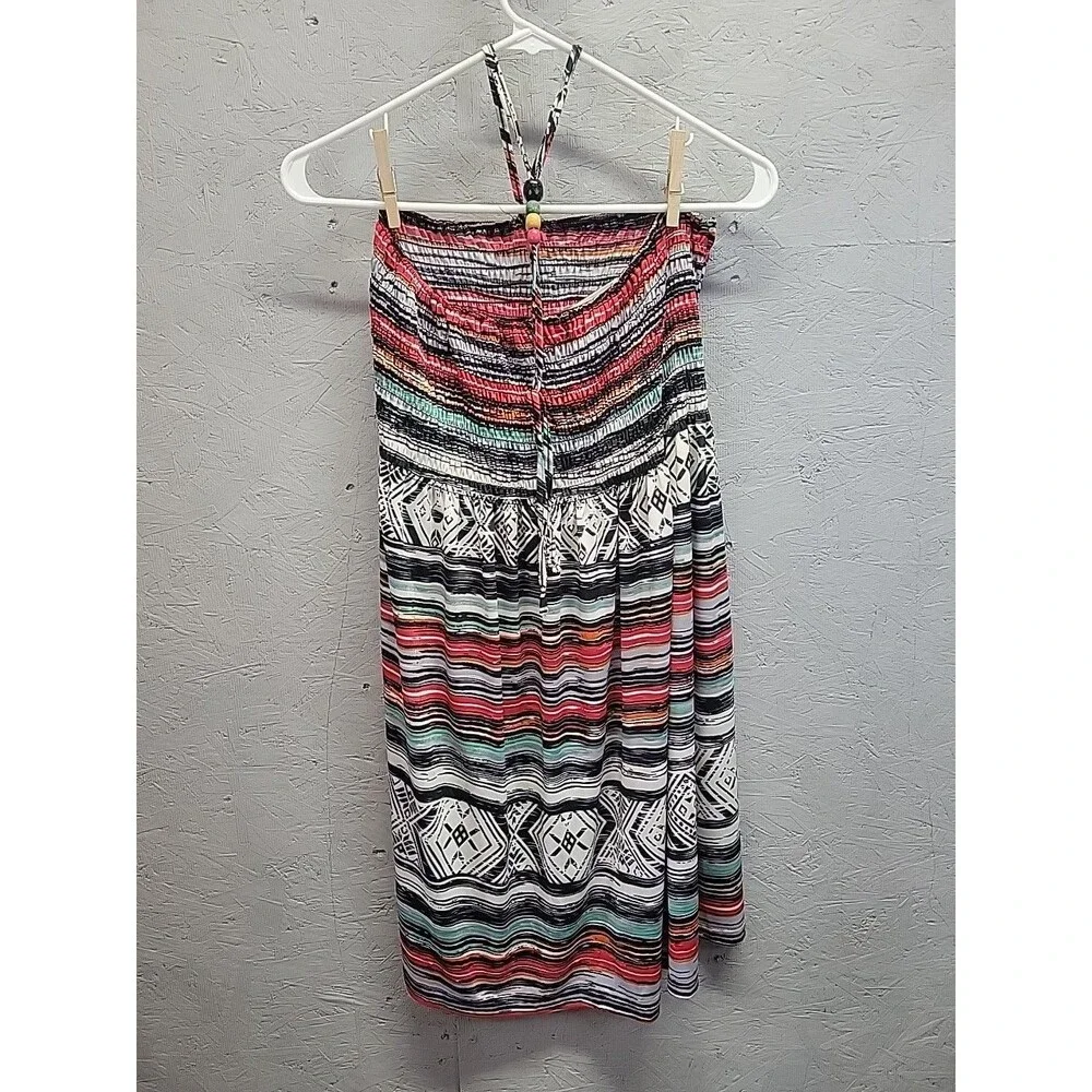 Lagaci‎ Womens Sundress Size M Abstract Strapless Summer Dress